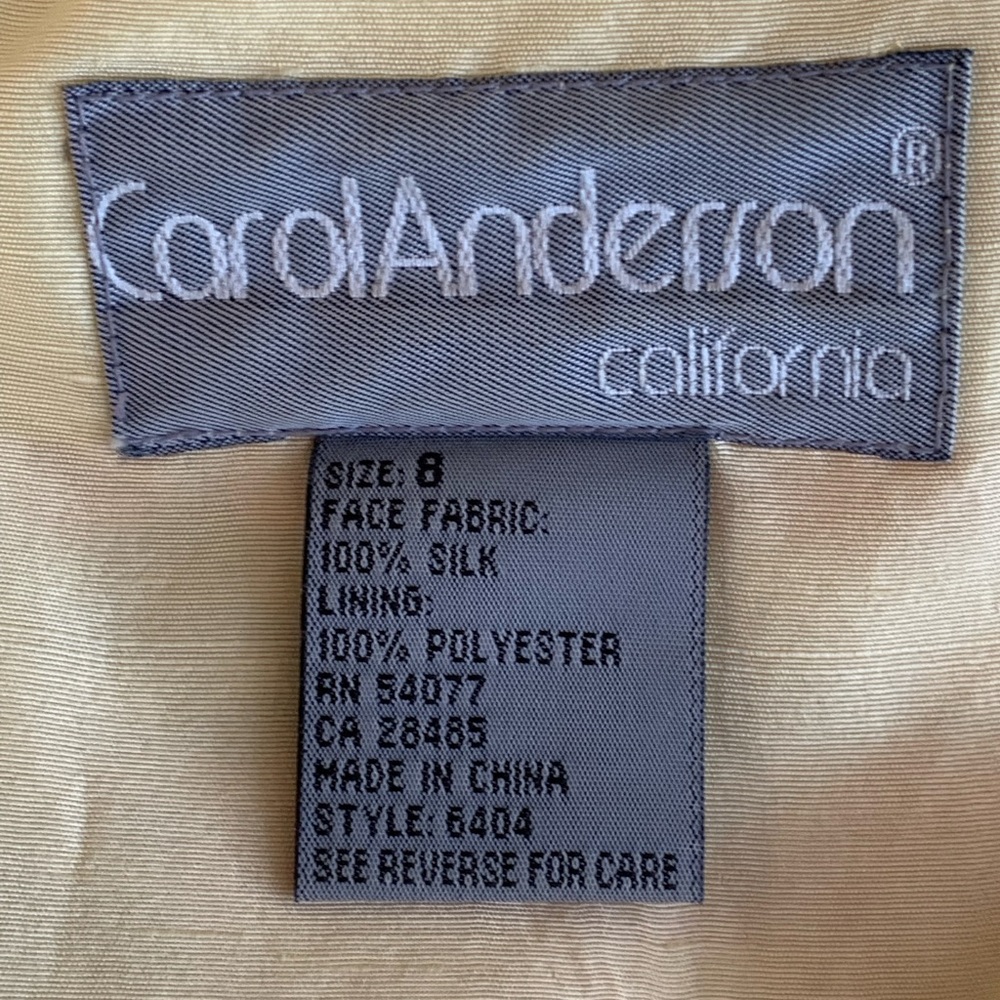 CAROL ANDERSON CALIFORNIA VINTAGE SILK STRIPED FLORAL SHEATH DRESS  WOMEN’S SZ 8 - Picture 6 of 7